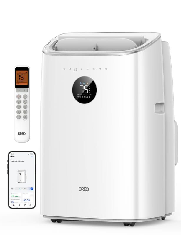 Dreo climatiseur mobile 7500 BTU 3-en-1 refroidissement/ventilation/déshumidification