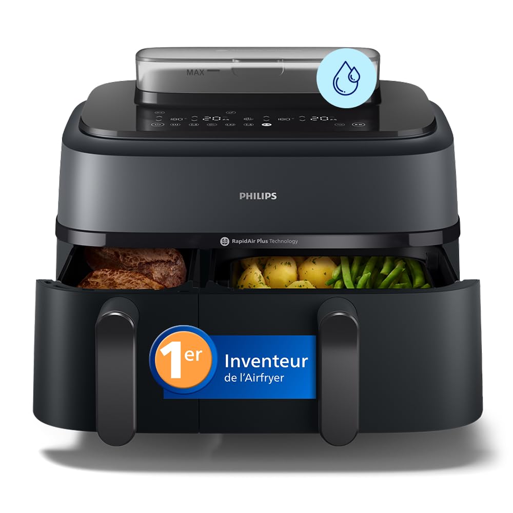 Philips Airfryer 5000 - Air Fryer Double Panier 9L, Cuisson vapeur