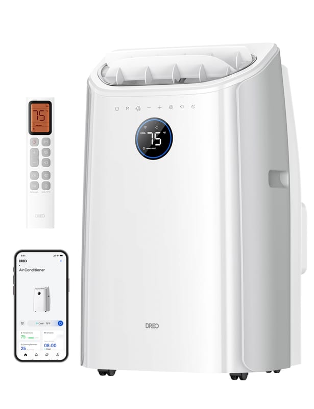Dreo climatiseur mobile 12000 BTU 3-en-1 refroidissement/ventilation/déshumidification