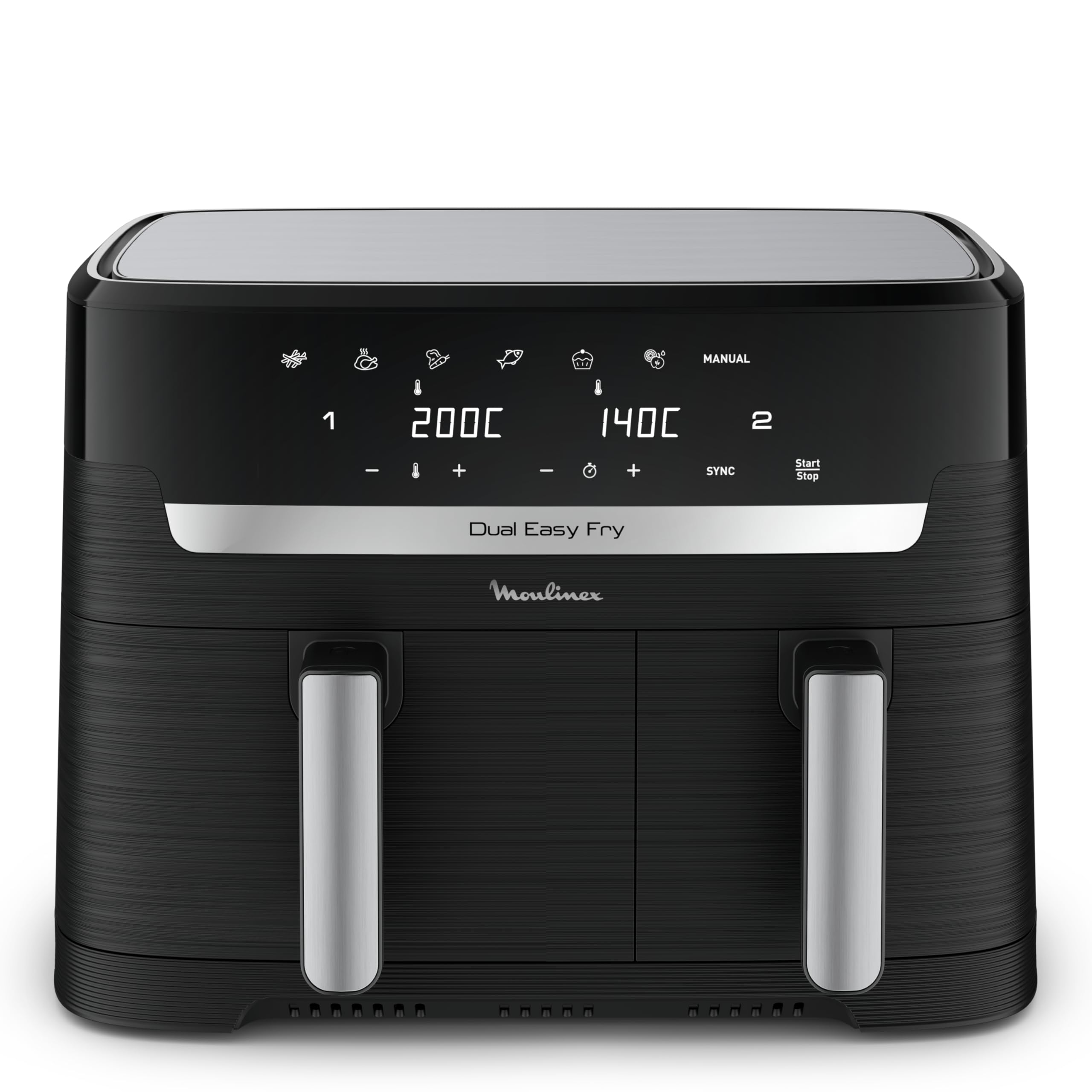 Moulinex Easy Fry Dual air fryer - 7 programmes - 8,3L - Noir