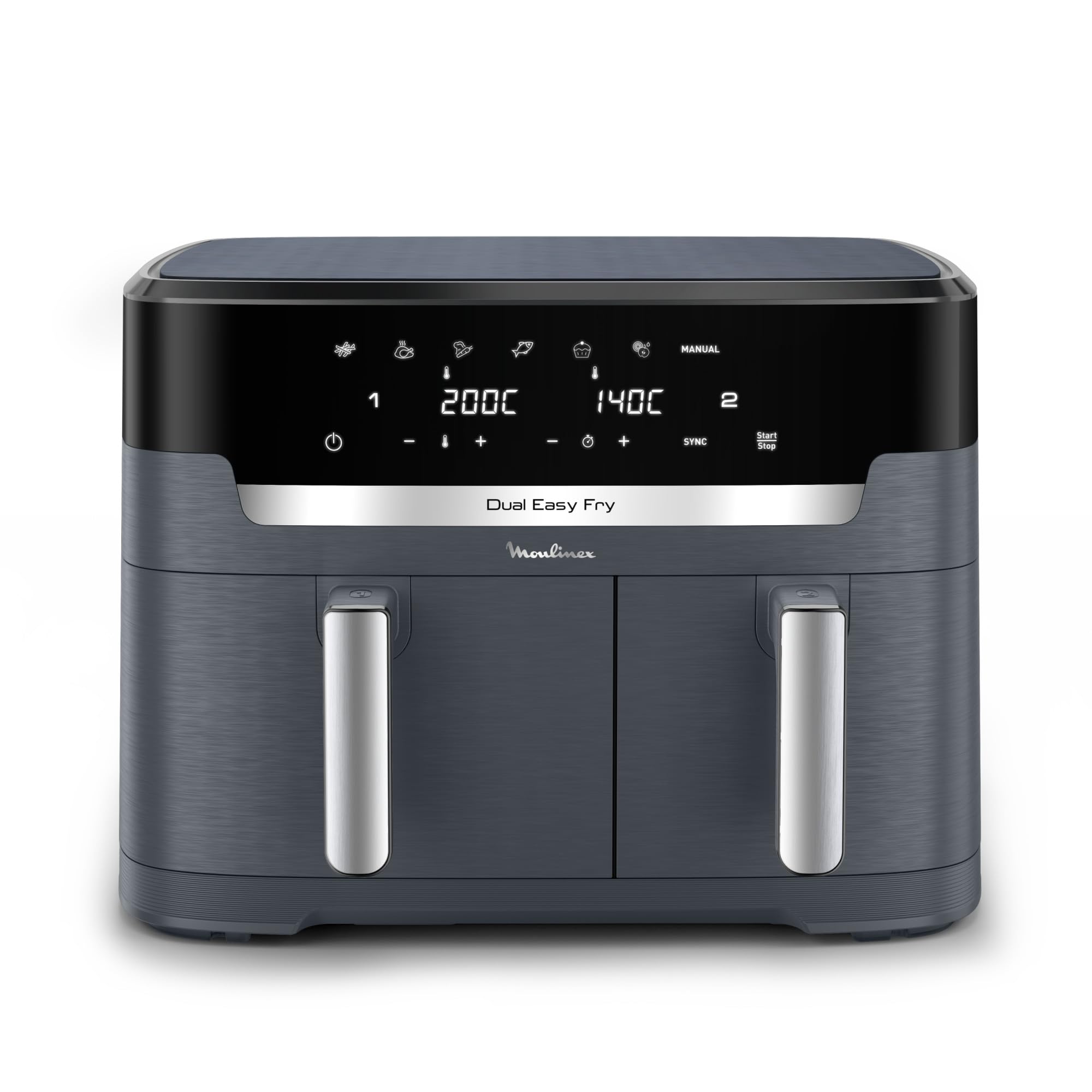Moulinex Easy Fry Dual XXL air fryer - 7 programmes - 11 L - Gris