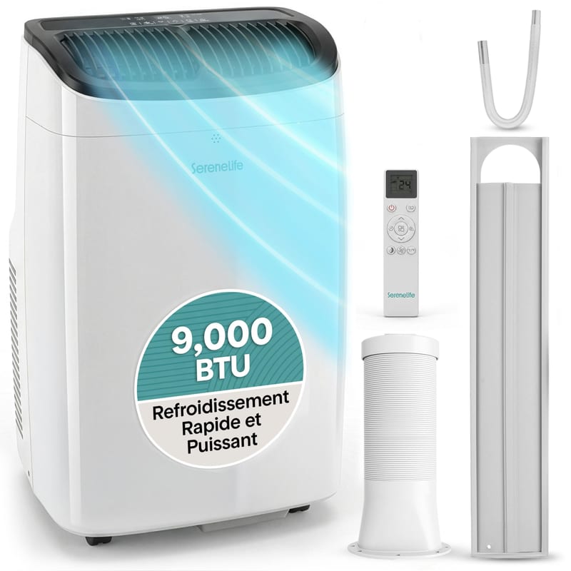 SereneLife Climatiseur Mobile 9000 BTU (2