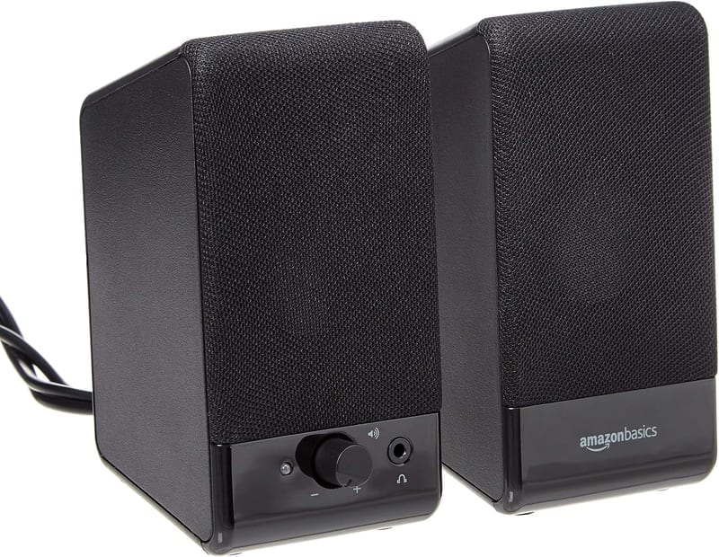 Amazon Basics U213 2.0 noires, façade tissu