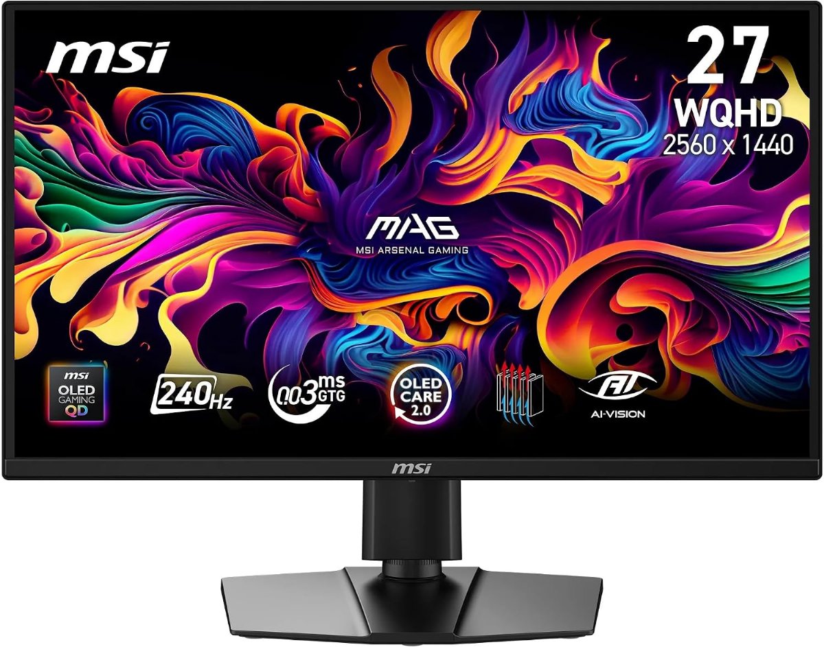 MSI MAG 272QP QD-OLED X24 écran 26,5" WQHD | Dalle QD-OLED 2560x1440, 240 Hz, 0,03ms