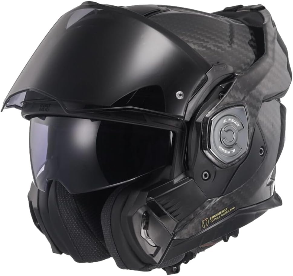 LS2, Casque modulable Moto ADVANT X Carbon Gloss Carbon Taille XS