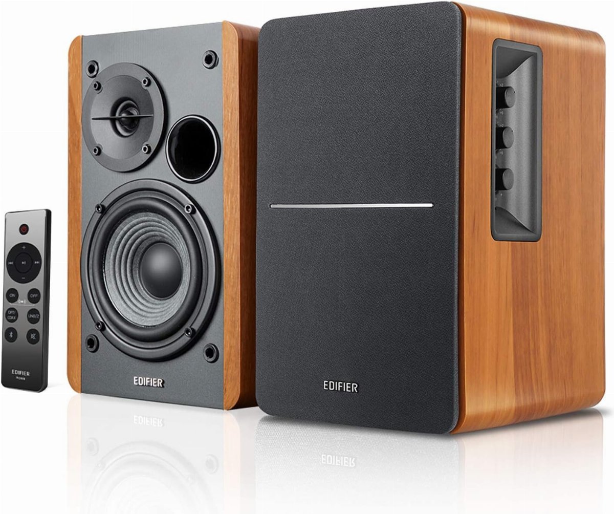 Edifier R1280DBs Enceintes de Bibliothèque Bluetooth Actives - Entrée Optique - Enceinte de Moniteur de Studio sans Fil 2.0-42 W RMS avec Sortie de Ligne de Caisson de Basses